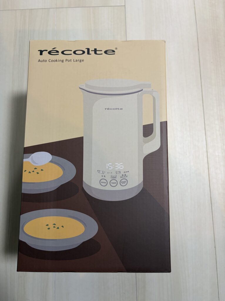 レコルト自動調理ポットの正規パッケージ正面