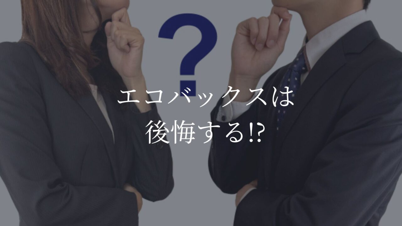 エコバックス　後悔