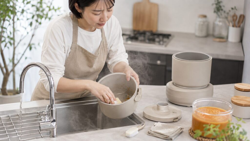 使用直後に洗うのが最重要